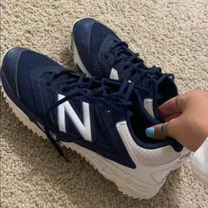 Womens New Balance Navy Softball Turf Shoes